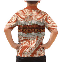 Aloha Hawaii Mikioi Lei Family Matching Mermaid Dress and Hawaiian Shirt Beige Tropical Flower Pattern LT14 - Polynesian Pride