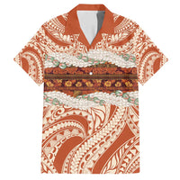 Aloha Hawaii Mikioi Lei Family Matching Summer Maxi Dress and Hawaiian Shirt Beige Tropical Flower Pattern LT14 Dad's Shirt - Short Sleeve Beige - Polynesian Pride