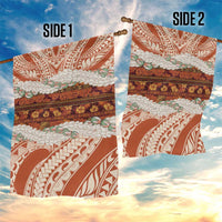 Aloha Hawaii Mikioi Lei Garden Flag Beige Tropical Flower Pattern LT14 - Polynesian Pride