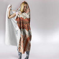 Aloha Hawaii Mikioi Lei Hooded Blanket Beige Tropical Flower Pattern LT14 - Polynesian Pride