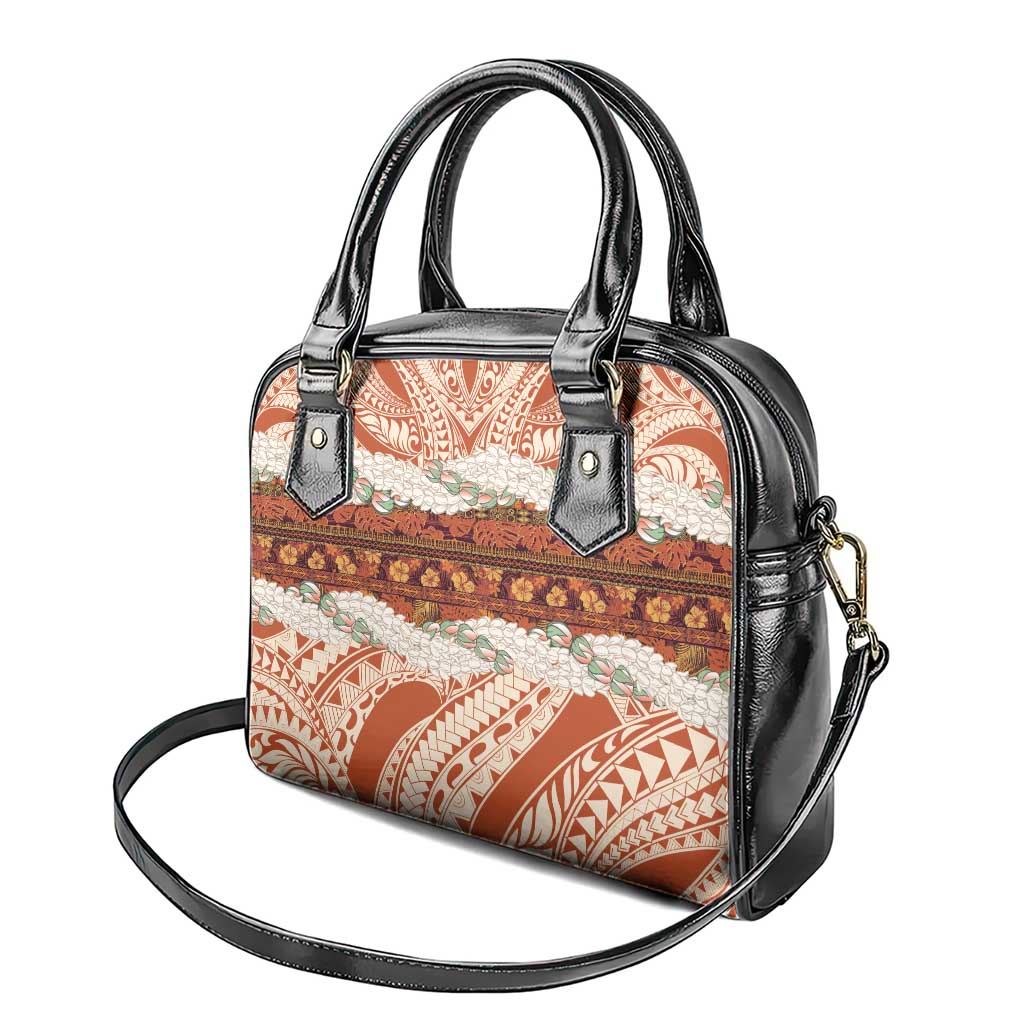 Aloha Hawaii Mikioi Lei Shoulder Handbag Beige Tropical Flower Pattern - Polynesian Pride