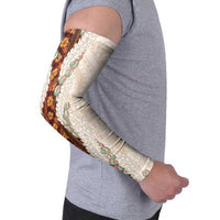 Aloha Hawaii Mikioi Lei Arm Sleeves Cattail Red Tropical Flower Pattern LT14 - Polynesian Pride