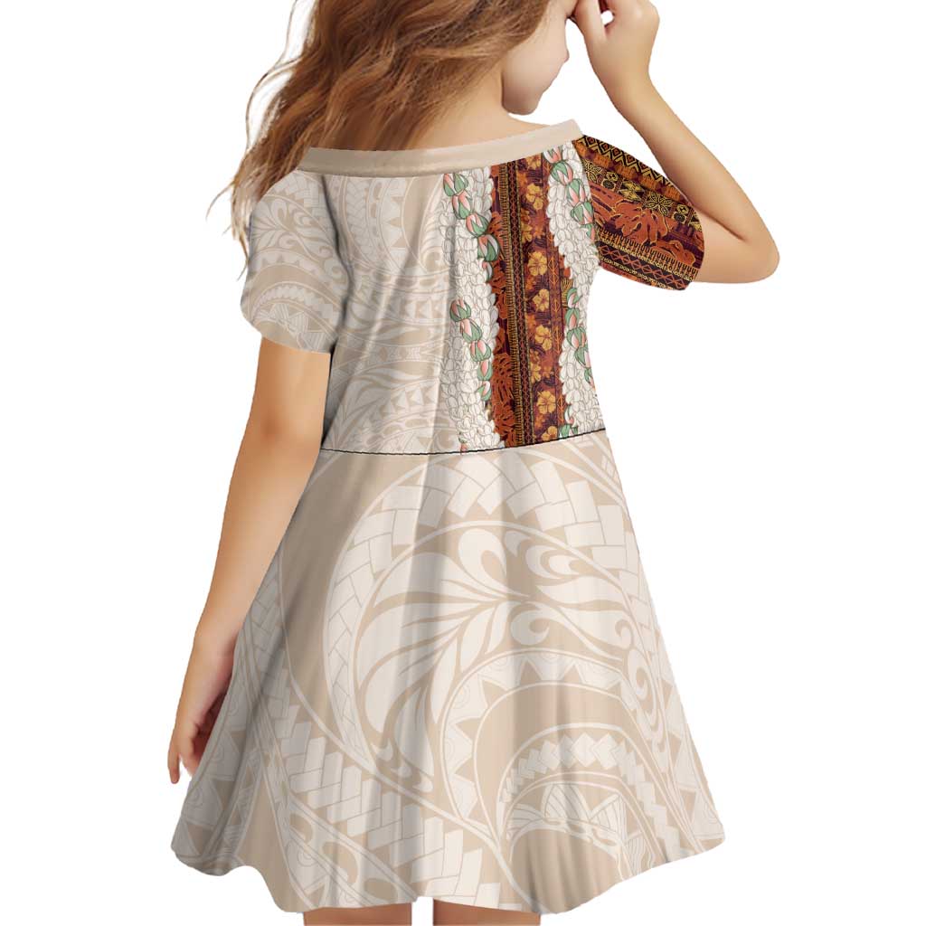 Aloha Hawaii Mikioi Lei Family Matching Off Shoulder Short Dress and Hawaiian Shirt Cattail Red Tropical Flower Pattern LT14 - Polynesian Pride