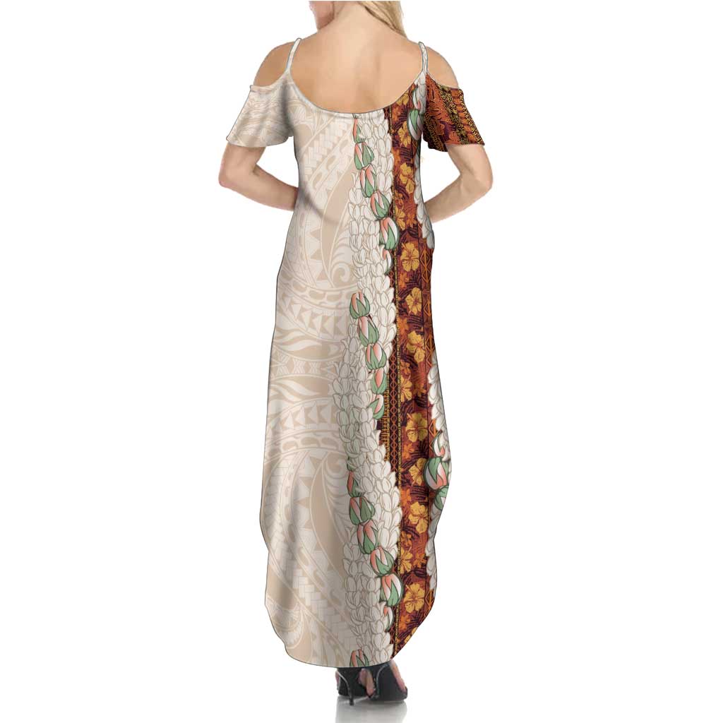 Aloha Hawaii Mikioi Lei Family Matching Summer Maxi Dress and Hawaiian Shirt Cattail Red Tropical Flower Pattern LT14 - Polynesian Pride