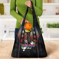 Mabuhay Philippines Festival Grocery Bag Filipino Map Sampaguita Igorot Pattern LT14 - Polynesian Pride