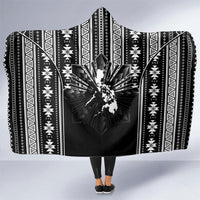 Mabuhay Philippines Festival Hooded Blanket Filipino Map Black White Igorot Pattern LT14 One Size Black - Polynesian Pride