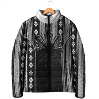 Mabuhay Philippines Festival Padded Jacket Filipino Map Black White Igorot Pattern LT14 - Polynesian Pride