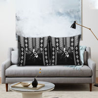 Mabuhay Philippines Festival Pillow Cover Filipino Map Black White Igorot Pattern LT14 - Polynesian Pride