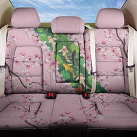 Koi Fish Sakura Japan Back Car Seat Cover Eternal Flow Cherry Blossom Seigaiha Pattern