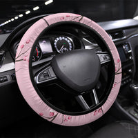 Koi Fish Sakura Japan Steering Wheel Cover Eternal Flow Cherry Blossom Seigaiha Pattern