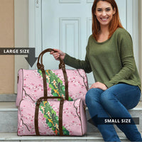 Koi Fish Sakura Japan Travel Bag Eternal Flow Cherry Blossom Seigaiha Pattern