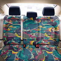 Japan Koinobori Back Car Seat Cover Japanese Koi Flag Waves Pattern