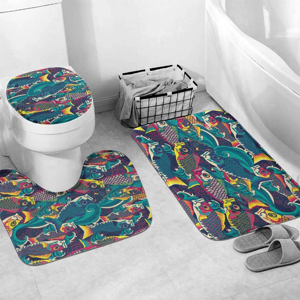 Japan Koinobori Bathroom Set Japanese Koi Flag Waves Pattern
