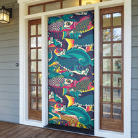 Japan Koinobori Door Cover Japanese Koi Flag Waves Pattern
