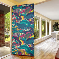 Japan Koinobori Door Cover Japanese Koi Flag Waves Pattern