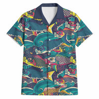 Japan Koinobori Hawaiian Shirt Japanese Koi Flag Waves Pattern