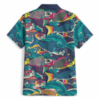 Japan Koinobori Hawaiian Shirt Japanese Koi Flag Waves Pattern