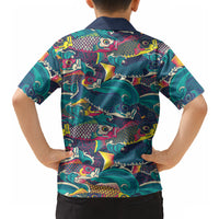 Japan Koinobori Hawaiian Shirt Japanese Koi Flag Waves Pattern