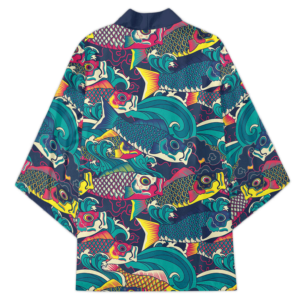 Japan Koinobori Kimono Japanese Koi Flag Waves Pattern