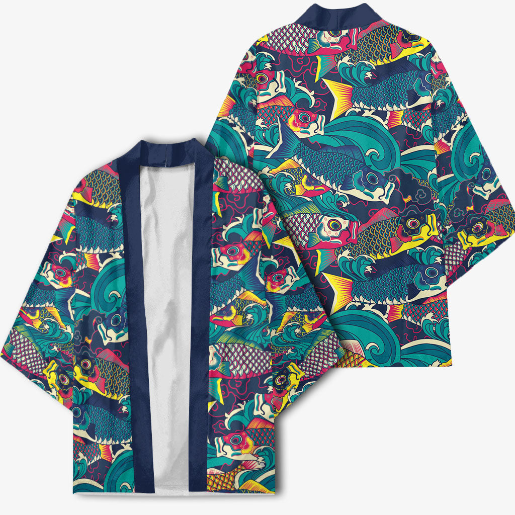 Japan Koinobori Kimono Japanese Koi Flag Waves Pattern