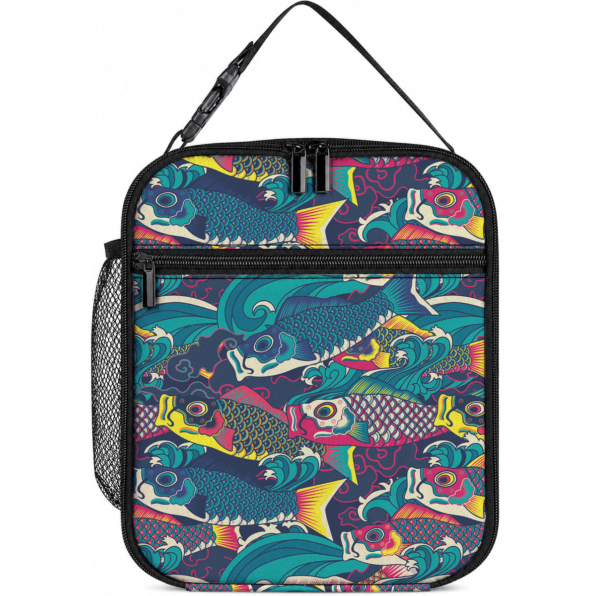 Japan Koinobori Lunch Bag Japanese Koi Flag Waves Pattern