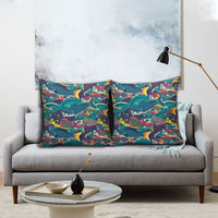 Japan Koinobori Pillow Cover Japanese Koi Flag Waves Pattern