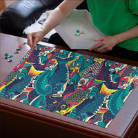 Japan Koinobori Puzzle Japanese Koi Flag Waves Pattern
