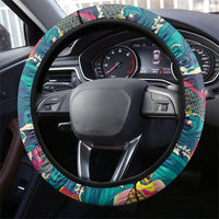 Japan Koinobori Steering Wheel Cover Japanese Koi Flag Waves Pattern