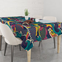 Japan Koinobori Tablecloth Japanese Koi Flag Waves Pattern