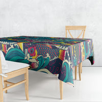 Japan Koinobori Tablecloth Japanese Koi Flag Waves Pattern