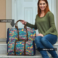 Japan Koinobori Travel Bag Japanese Koi Flag Waves Pattern