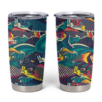 Japan Koinobori Tumbler Cup Japanese Koi Flag Waves Pattern