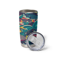 Japan Koinobori Tumbler Cup Japanese Koi Flag Waves Pattern