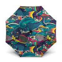 Japan Koinobori Umbrella Japanese Koi Flag Waves Pattern