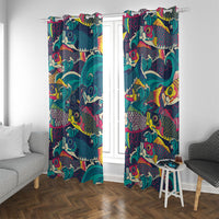 Japan Koinobori Window Curtain Japanese Koi Flag Waves Pattern