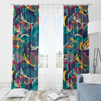Japan Koinobori Window Curtain Japanese Koi Flag Waves Pattern
