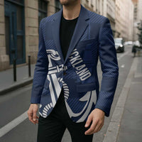 New Zealand Auckland Football Custom Blazer Navy Blue City Anchor Sky Tower Symbol LT14 - Polynesian Pride