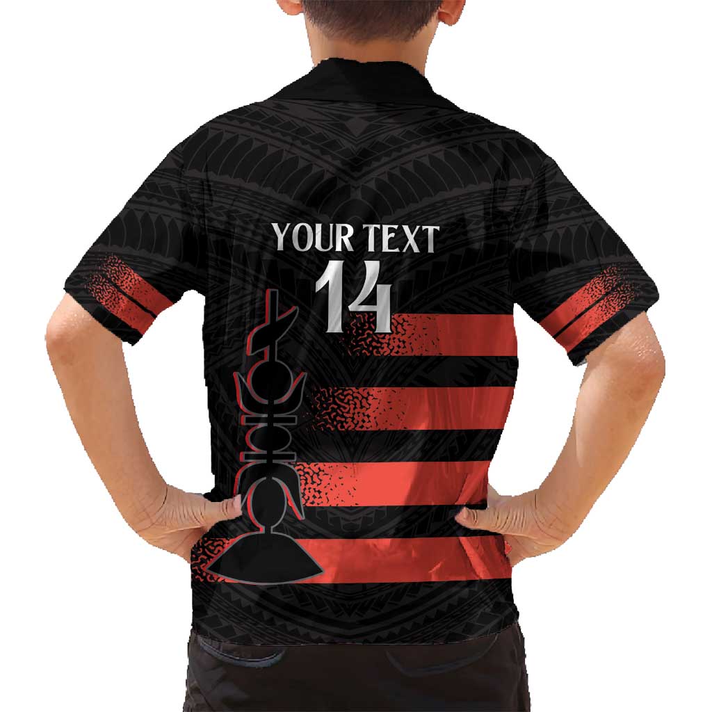 Custom New Caledonia Football Family Matching Summer Maxi Dress and Hawaiian Shirt Allez Les Cagous Polynesian Pattern LT14 - Polynesian Pride