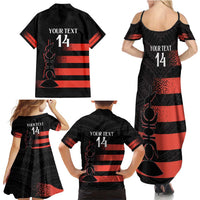 Custom New Caledonia Football Family Matching Summer Maxi Dress and Hawaiian Shirt Allez Les Cagous Polynesian Pattern LT14 - Polynesian Pride