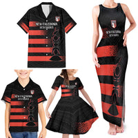 Custom New Caledonia Football Family Matching Tank Maxi Dress and Hawaiian Shirt Allez Les Cagous Polynesian Pattern LT14 - Polynesian Pride