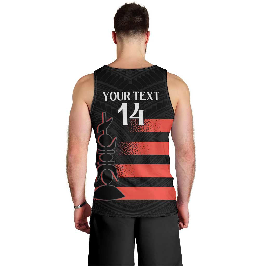 Custom New Caledonia Football Men Tank Top Allez Les Cagous Polynesian Pattern