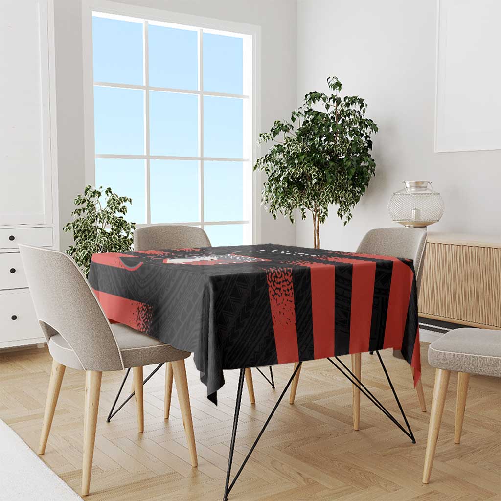Custom New Caledonia Football Tablecloth Allez Les Cagous Polynesian Pattern LT14 - Polynesian Pride