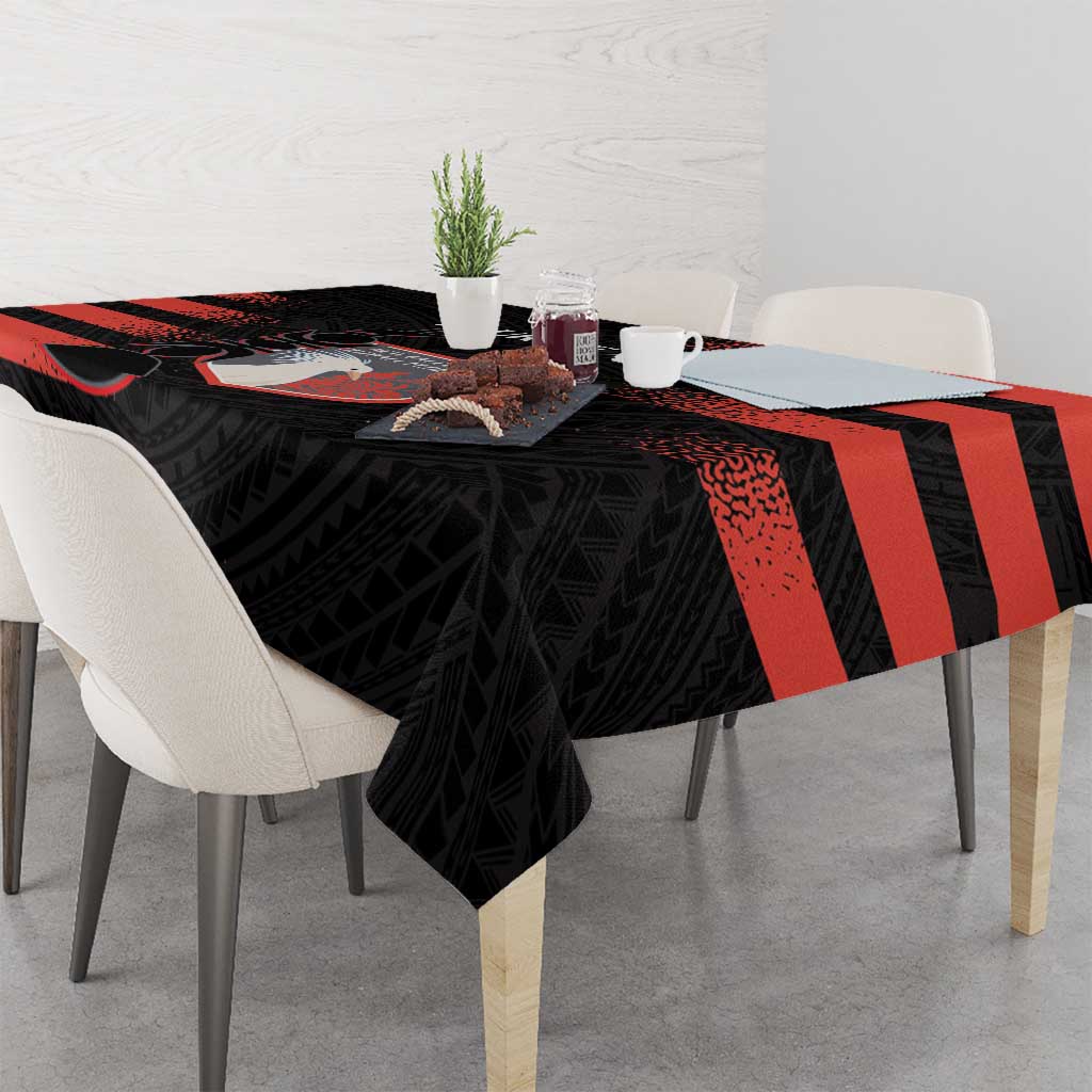 Custom New Caledonia Football Tablecloth Allez Les Cagous Polynesian Pattern LT14 - Polynesian Pride