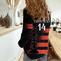 Custom New Caledonia Football Women Casual Shirt Allez Les Cagous Polynesian Pattern LT14 - Polynesian Pride