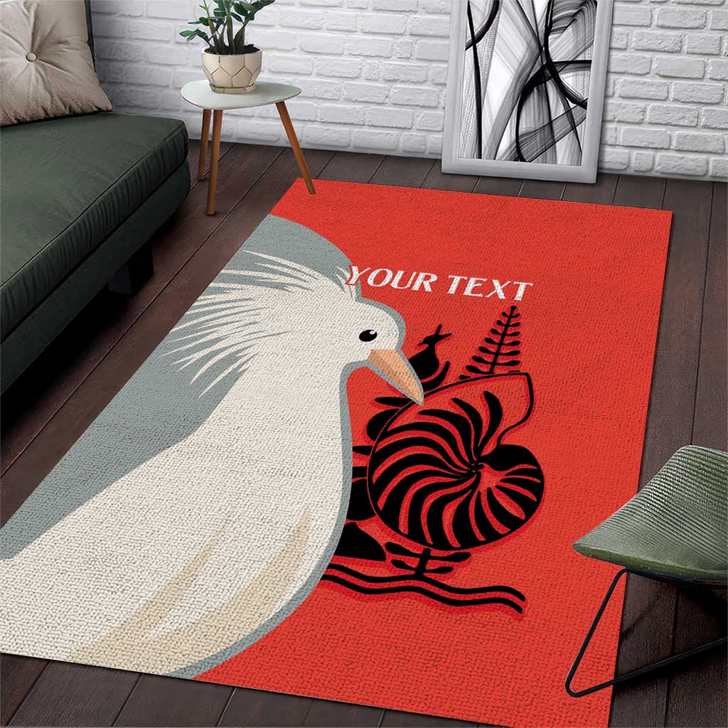 Custom Nouvelle-Caledonie Football Area Rug Allez Les Cagous Simple Style LT14 Red - Polynesian Pride