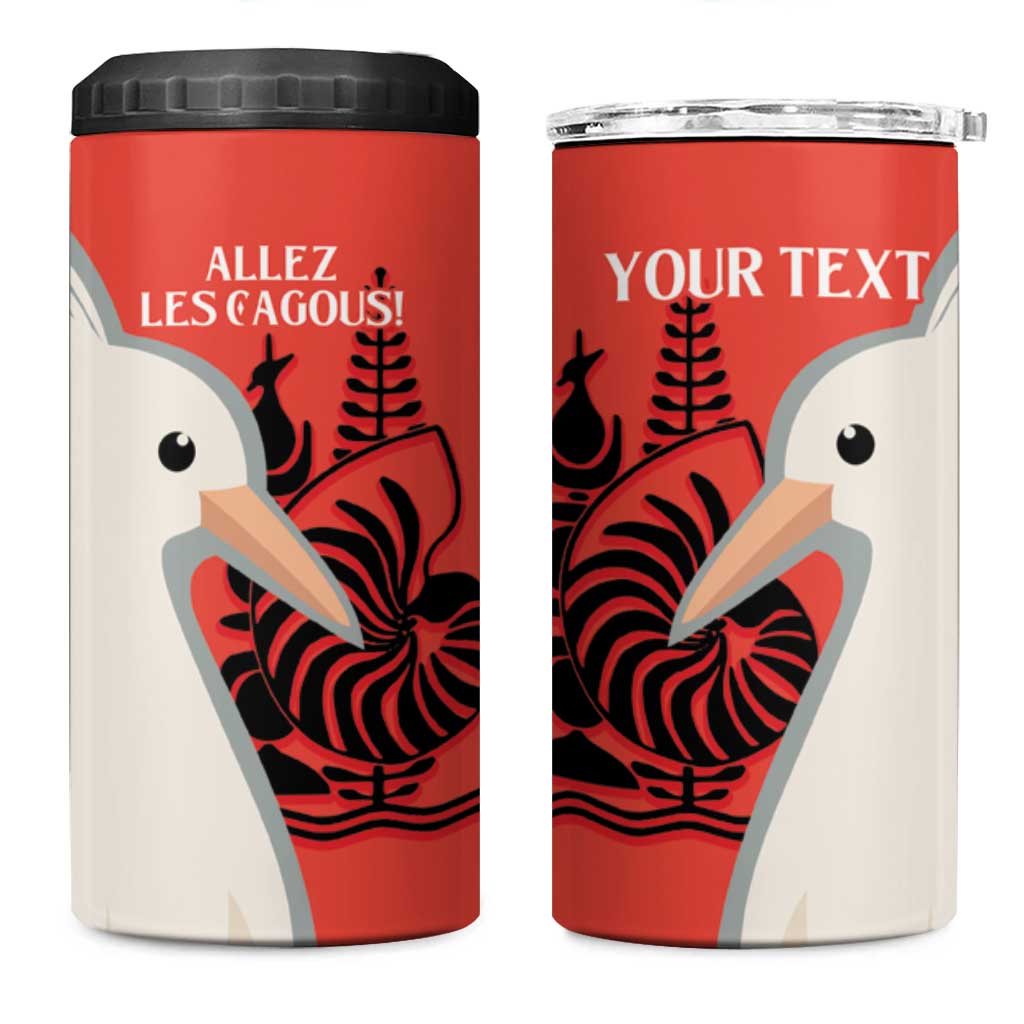 Custom Nouvelle-Caledonie Football 4 in 1 Can Cooler Tumbler Allez Les Cagous Simple Style LT14 One Size: 16 oz Red - Polynesian Pride