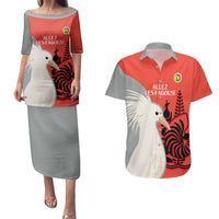 Custom Nouvelle-Caledonie Football Couples Matching Puletasi and Hawaiian Shirt Allez Les Cagous Simple Style LT14 Red - Polynesian Pride