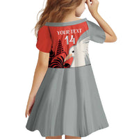 Custom Nouvelle-Caledonie Football Family Matching Long Sleeve Bodycon Dress and Hawaiian Shirt Allez Les Cagous Simple Style LT14 - Polynesian Pride