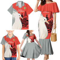 Custom Nouvelle-Caledonie Football Family Matching Mermaid Dress and Hawaiian Shirt Allez Les Cagous Simple Style LT14 - Polynesian Pride