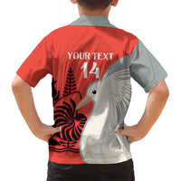Custom Nouvelle-Caledonie Football Family Matching Off Shoulder Short Dress and Hawaiian Shirt Allez Les Cagous Simple Style LT14 - Polynesian Pride